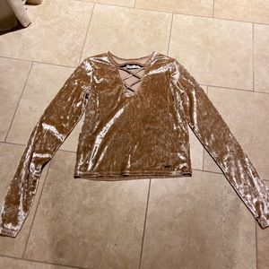 Hollister Velvet Long Sleeve Top